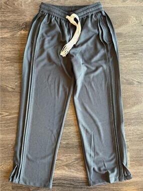 NFINITY Grey Drawstring Lounge Pants with Cream Tie